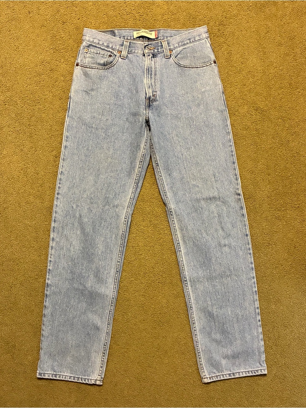 Men’s 550 Levi's Light Blue Denim Relaxed Straight Jeans Tagged 33x34 Fit 32x33